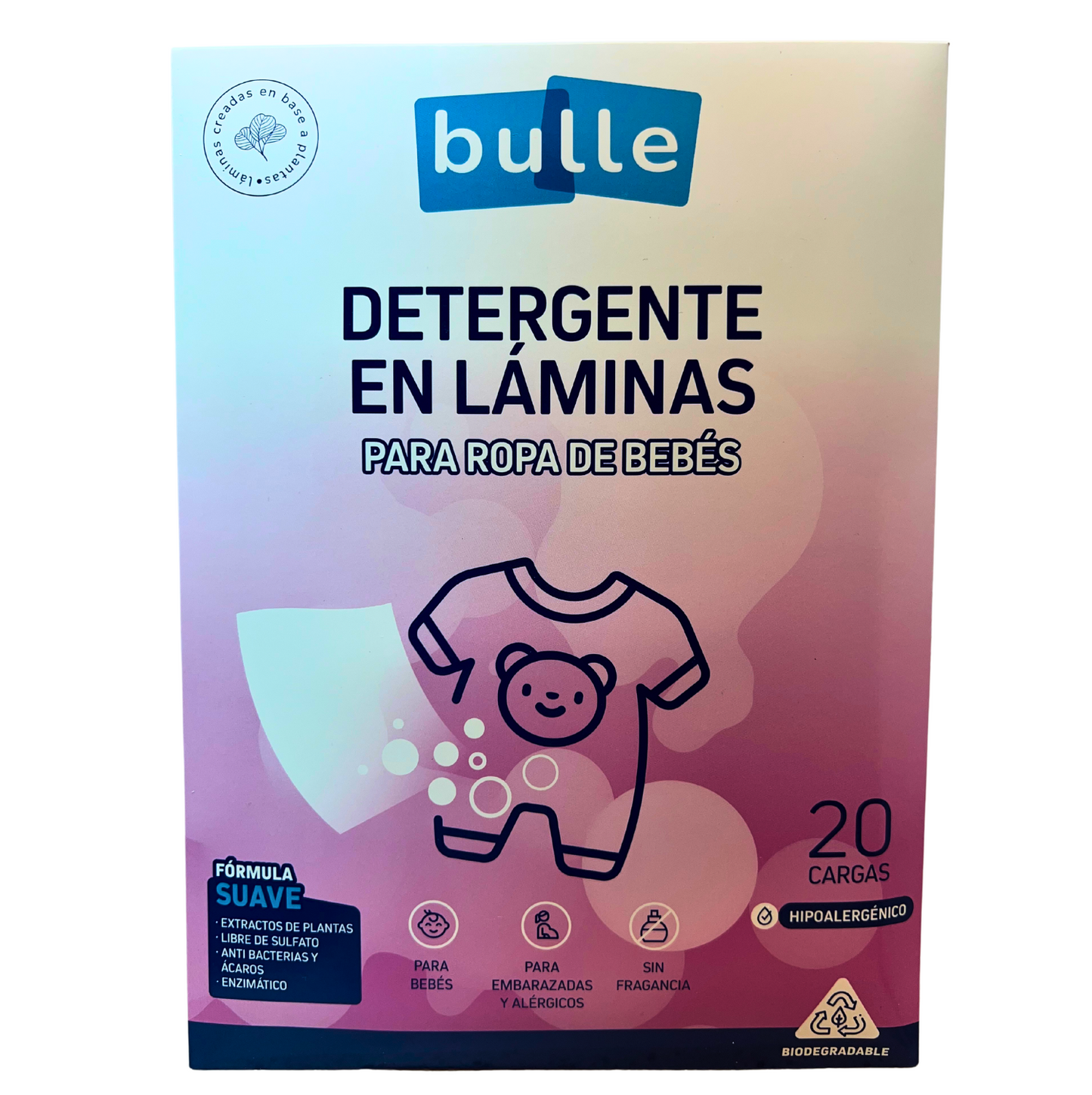 Detergente en Láminas para Bebés