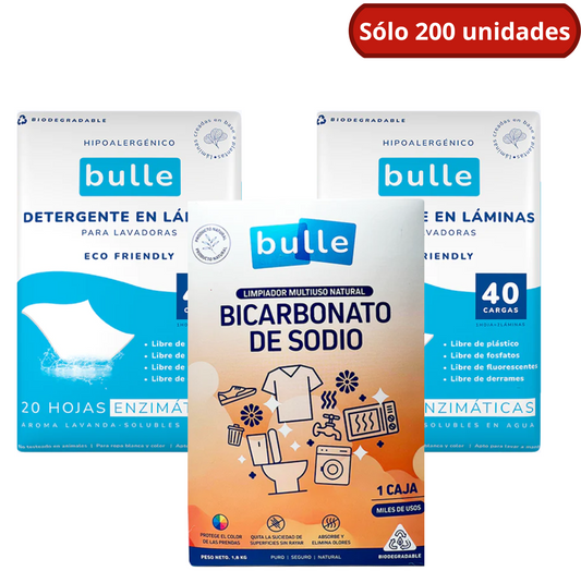 Pack Mamaporque: 2 detergentes + 1 bicarbonato